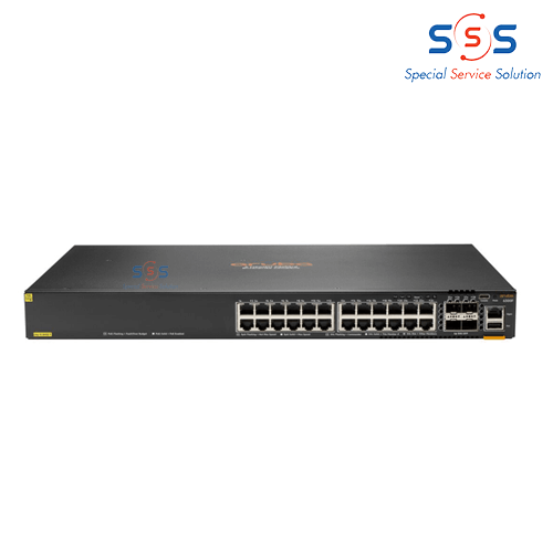 Thiết bị chuyển mạch Aruba 6300F (JL666A) 24 Ports 1GbE PoE+ and 4 Port SFP56